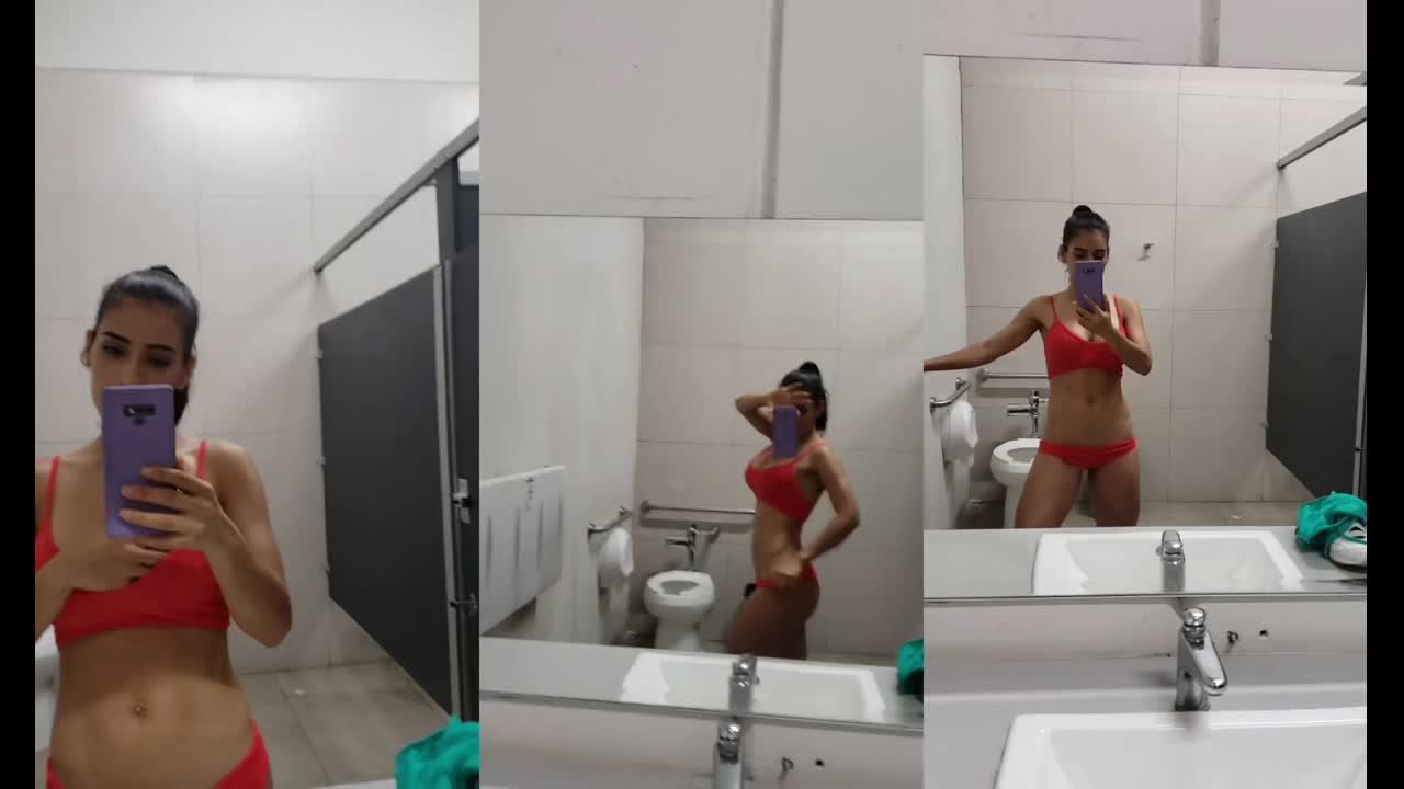 Anabella Galeano Bathroom Mirror Fingering Leaked Onlyfans Porn Video