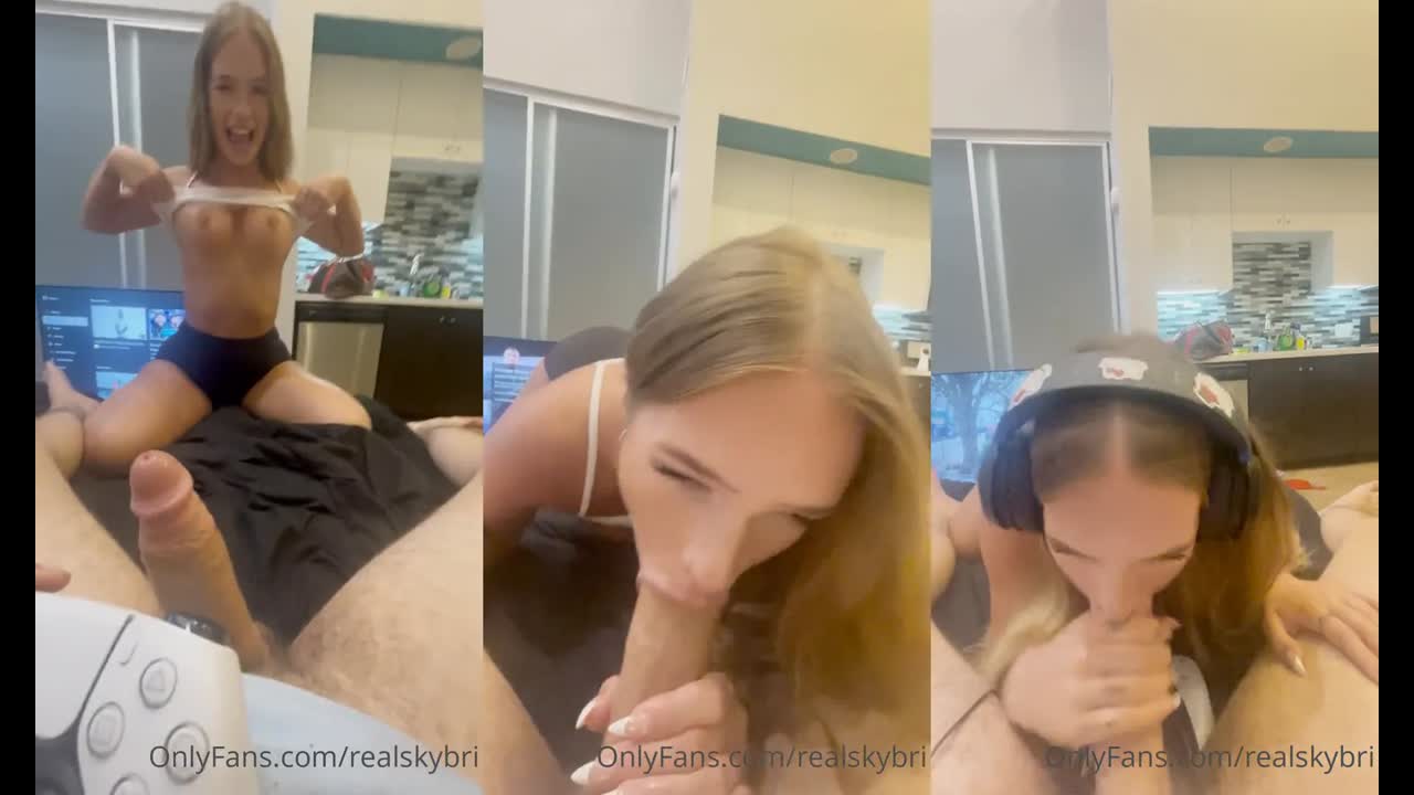 Sky Bri Nude Gamer Girl Deepthroat Blowjob Leaked Onlyfans Porn Video