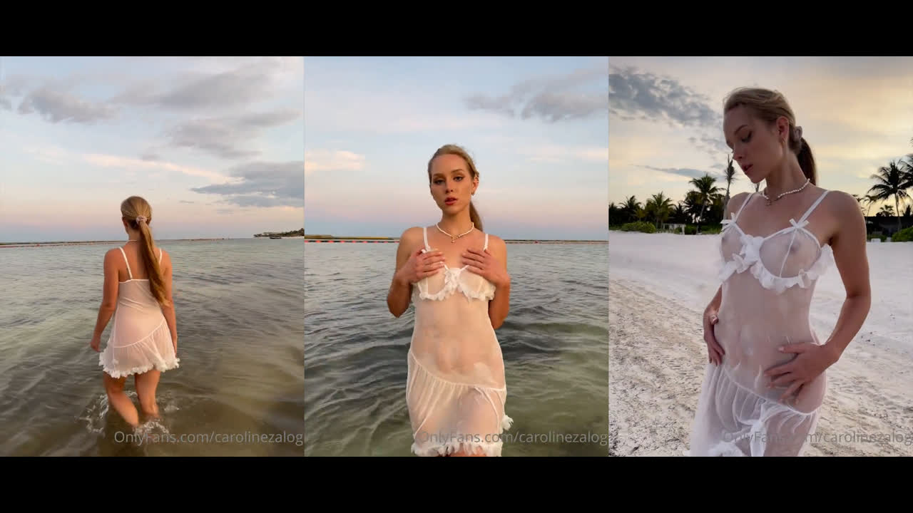Caroline Zalog Nude Wet Sheer POV Leaked Onlyfans Porn Video