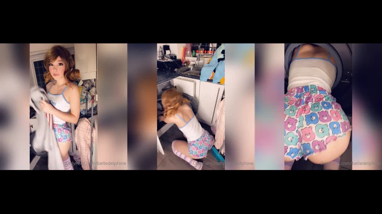 Belle Delphine Nude Stuck In The Dryer Trailer Leaked Onlyfans Porn Video