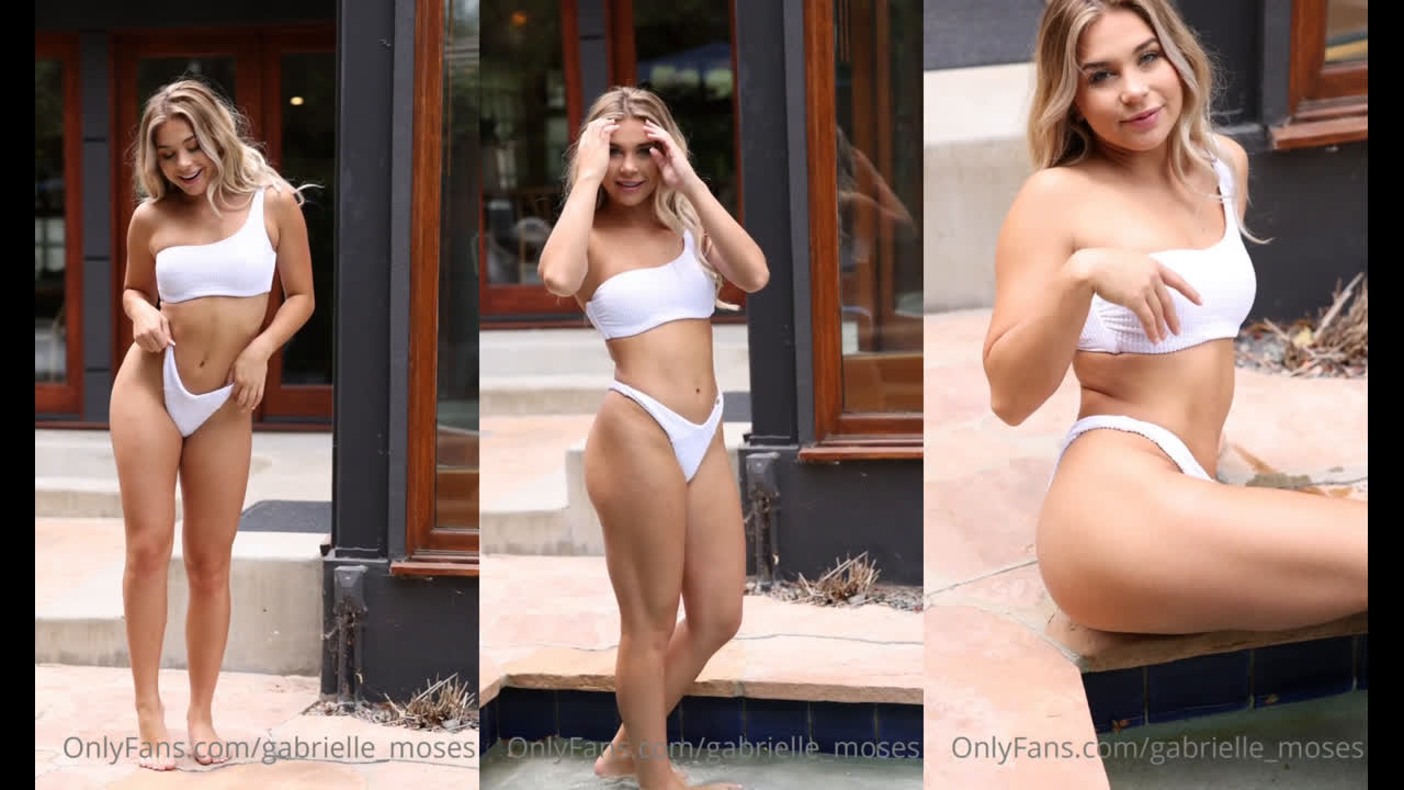Gabrielle Moses Hot White Lingerie Tease Leaked Onlyfans Porn Video