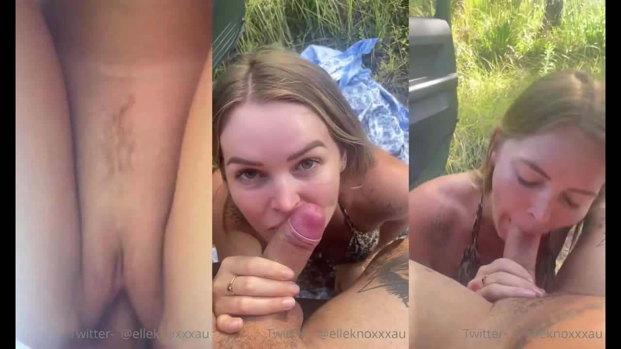 Elle Knox Outdoor Deepthroat Blowjob Leaked Onlyfans Porn Video