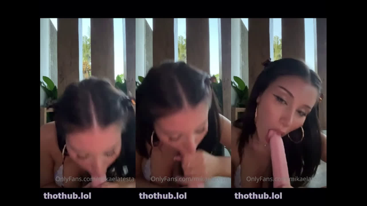 Mikaela Testa Nude – Dildo Blowjob Leaked Onlyfans Porn Video